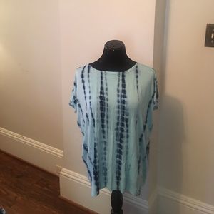 Tie-dye blue oversized T-shirt