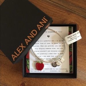Alex and Ani Apple Charm Bangle