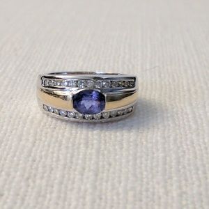 LeVian tanzanite, diamond and gold ring