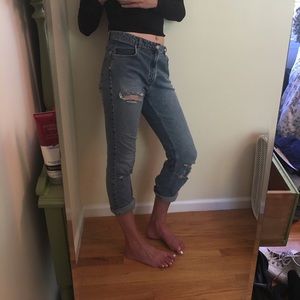 Gap Distressed Bootcut/cropped Jeans