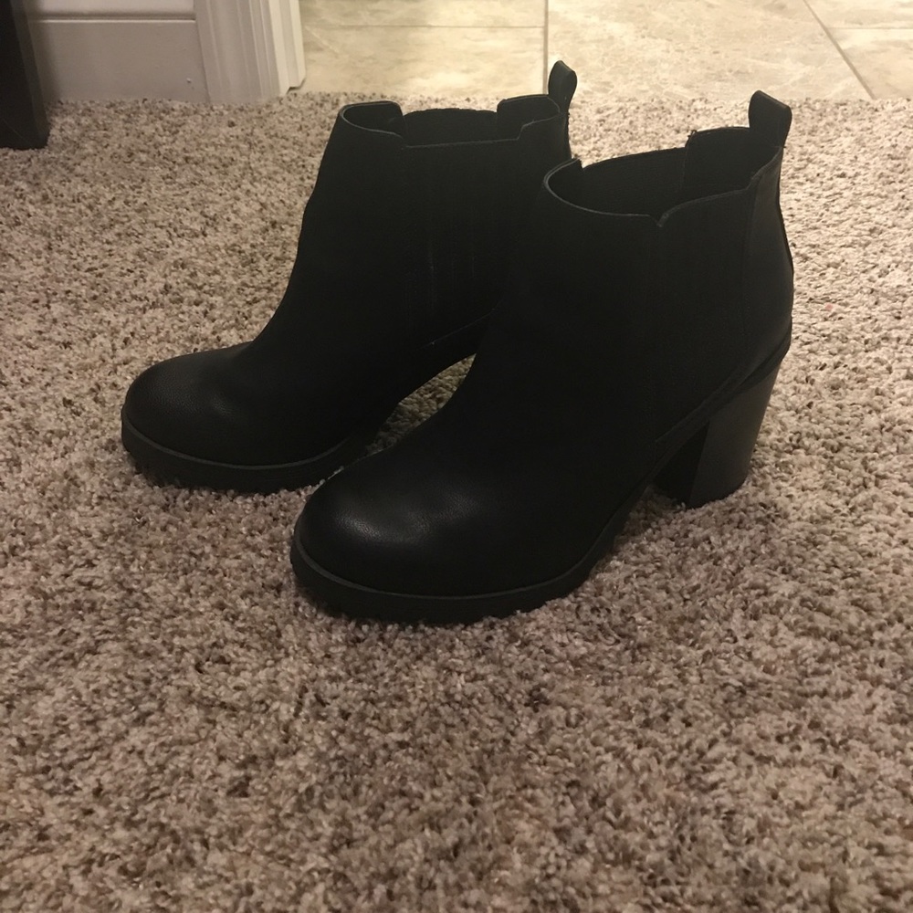 Black ankle boots