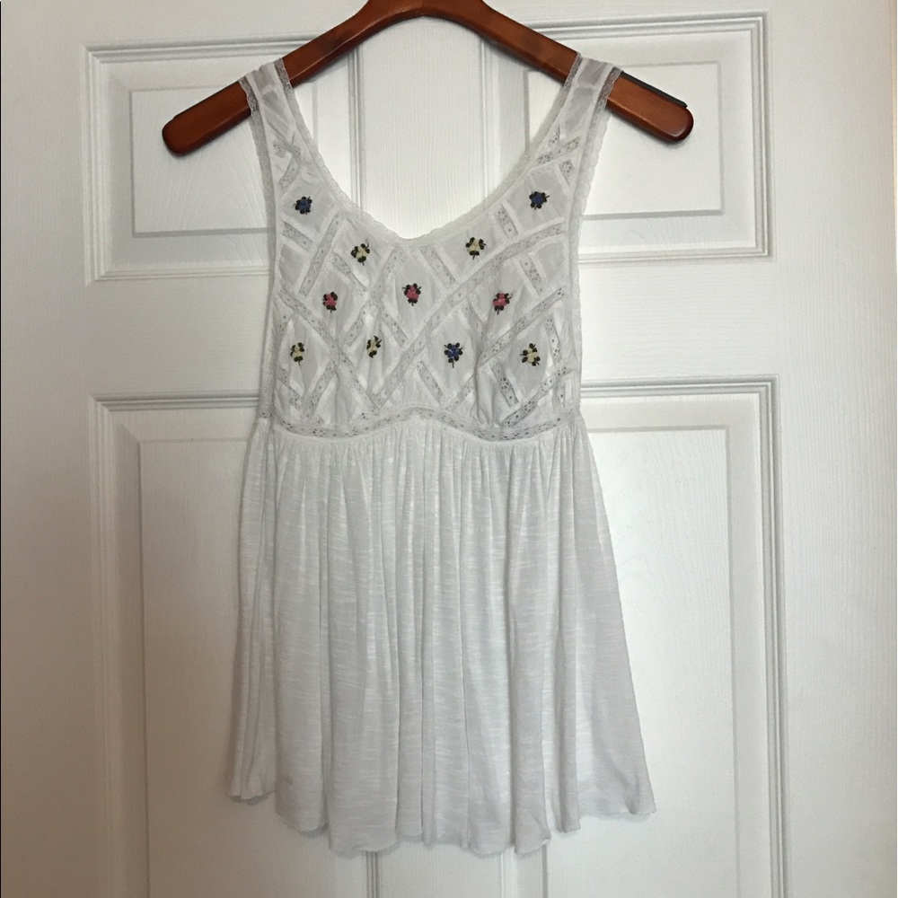 Free People Blouse Tank Top White