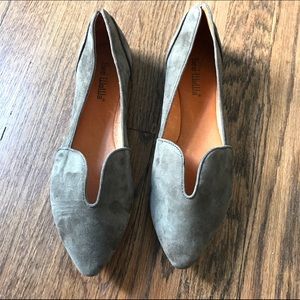 Never-worn grey suede flats