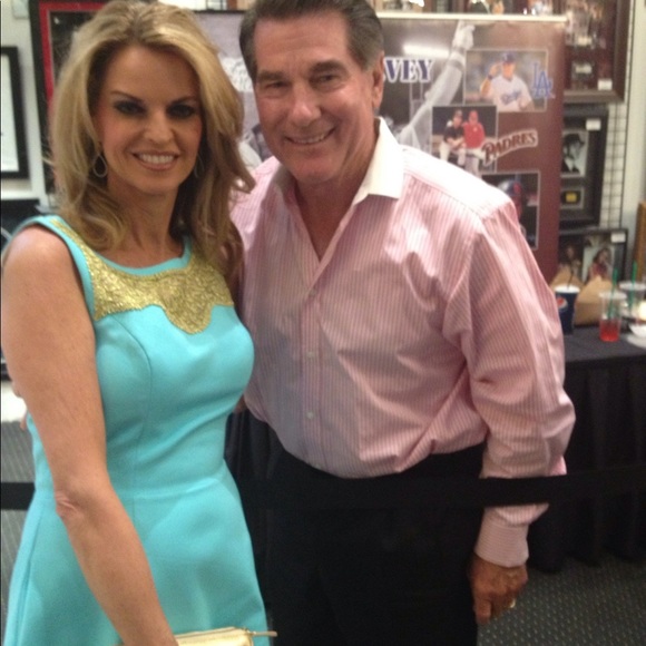 Luxurious Lilly Pulitzer Aqua / Gold Dress - Picture 5 of 5