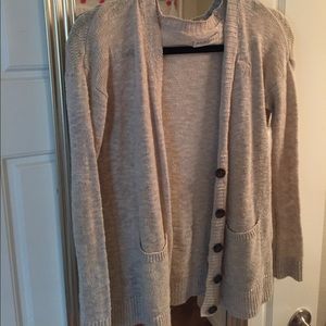 Abercrombie & Fitch Tan Knit Sweater with Buttons
