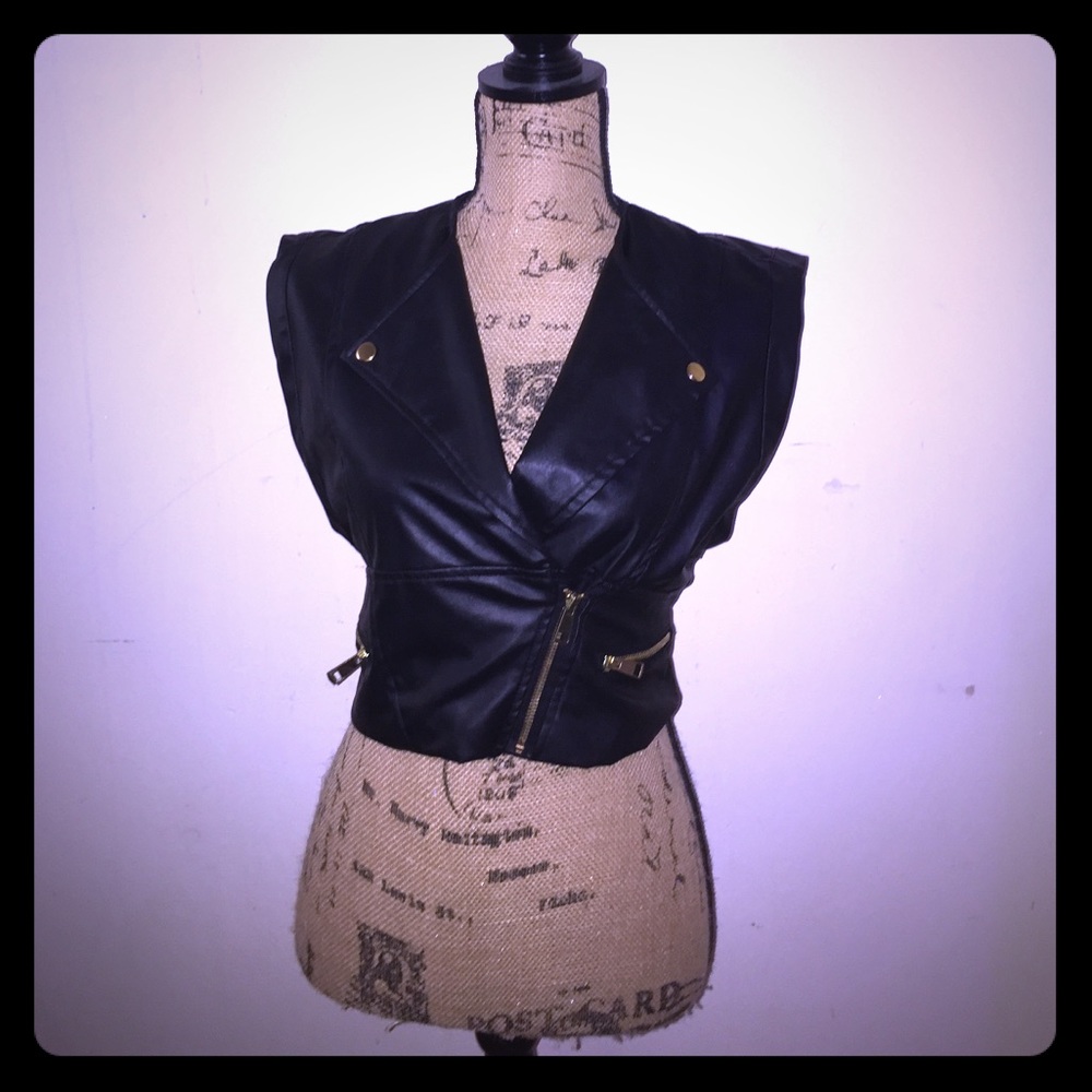 Faux Leather Vest