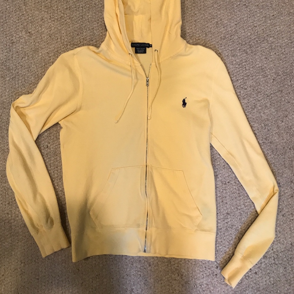Ralph Lauren Yellow Zip Up Hoodie