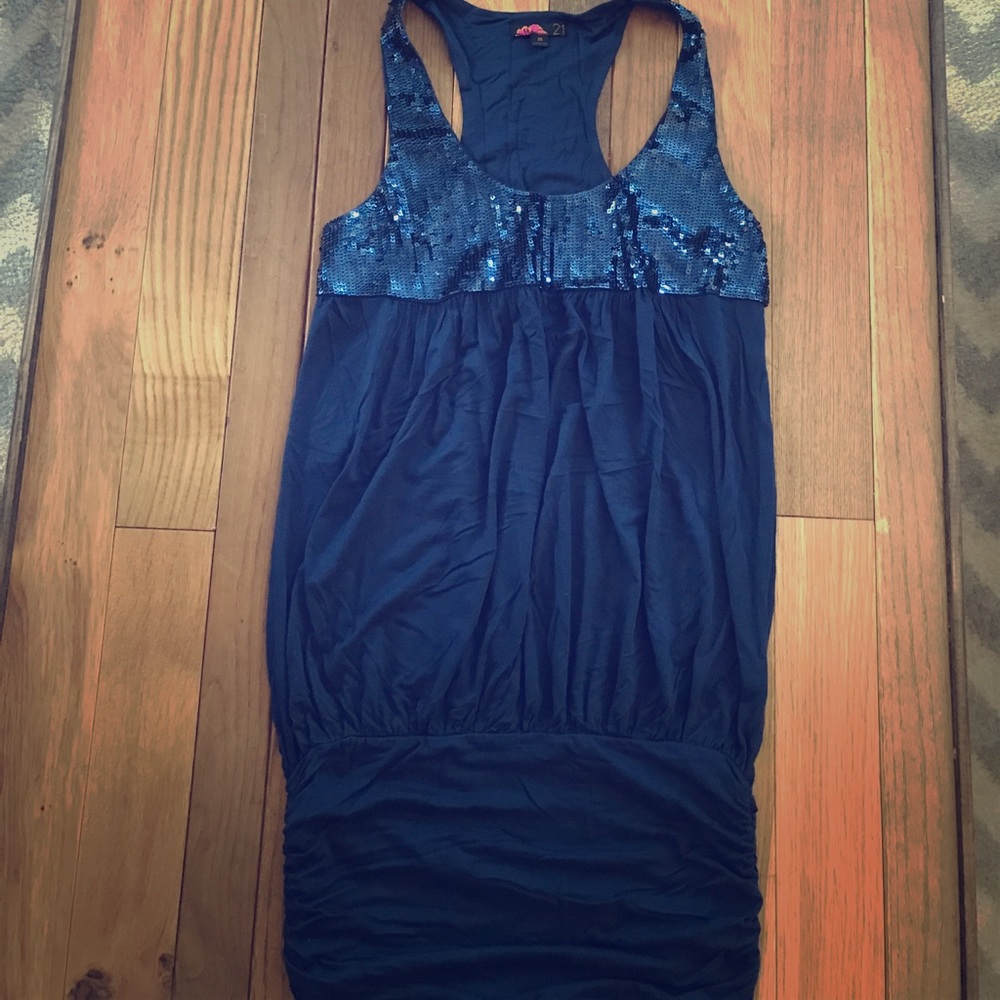 Forever 21 // navy blue racerback dress