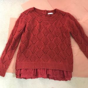 🍁Adorable Knitted & Lace Anthropologie Sweater!🍁