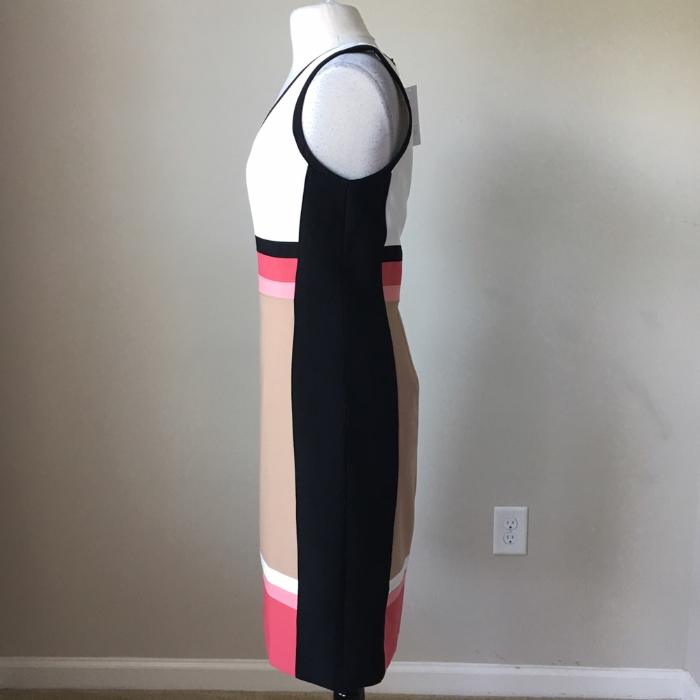 V neck colorblock geometric sheath dress SOLD!!! - Picture 2 of 6