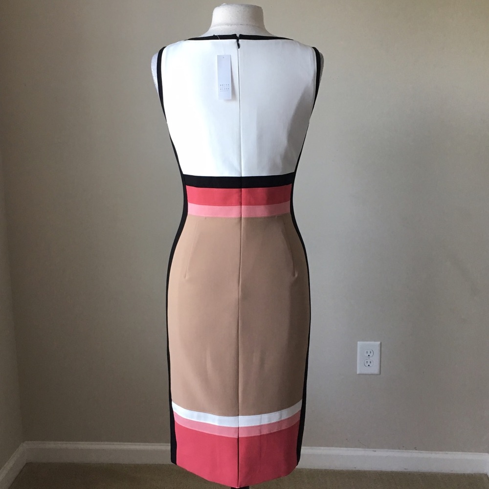 V neck colorblock geometric sheath dress SOLD!!! - Picture 3 of 6
