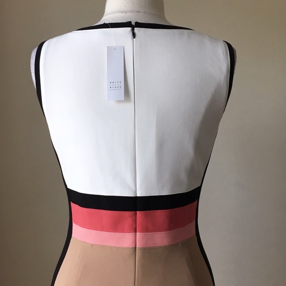 V neck colorblock geometric sheath dress SOLD!!! - Picture 5 of 6