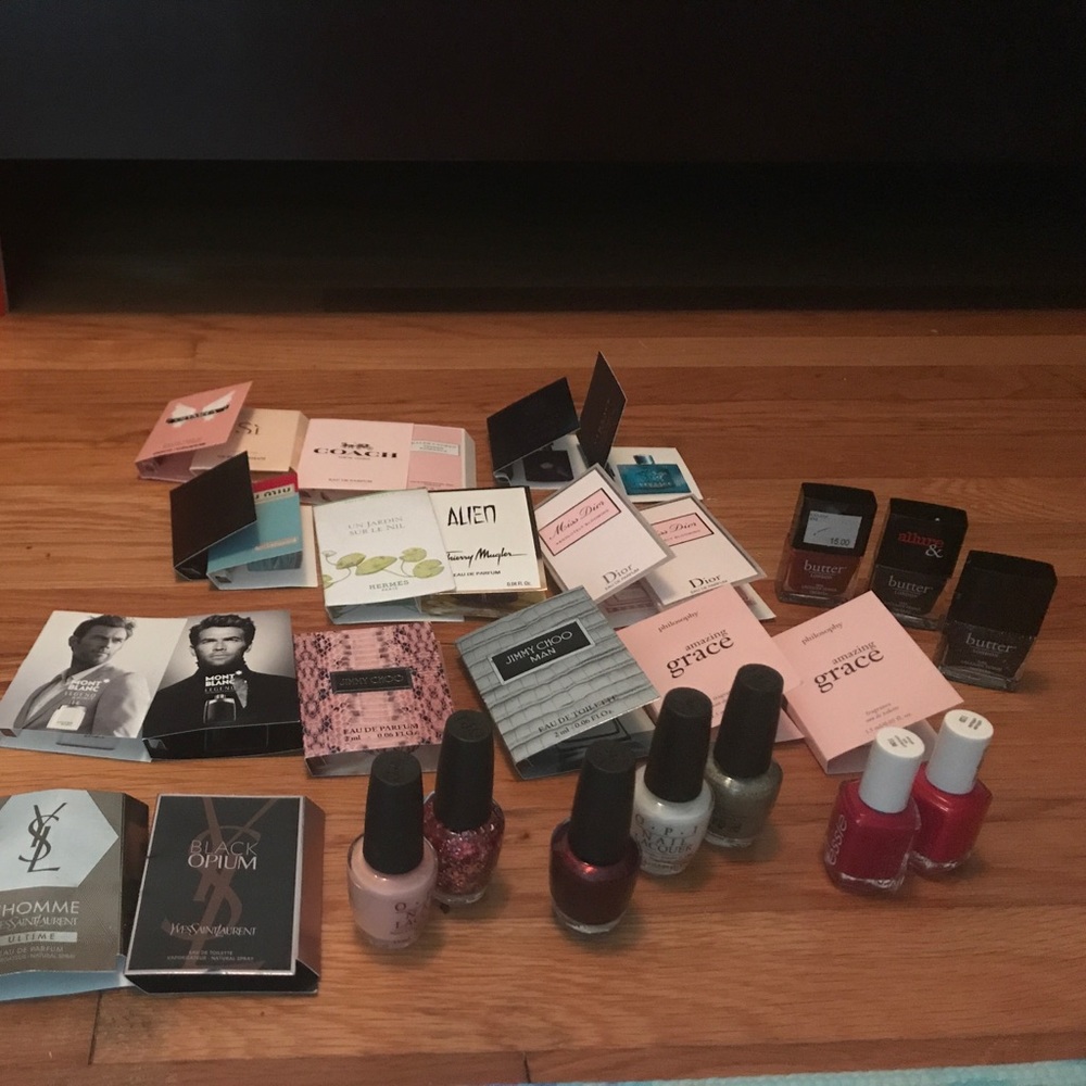 5 OPI +2Essie + 3 butter+20 perfume travel sample