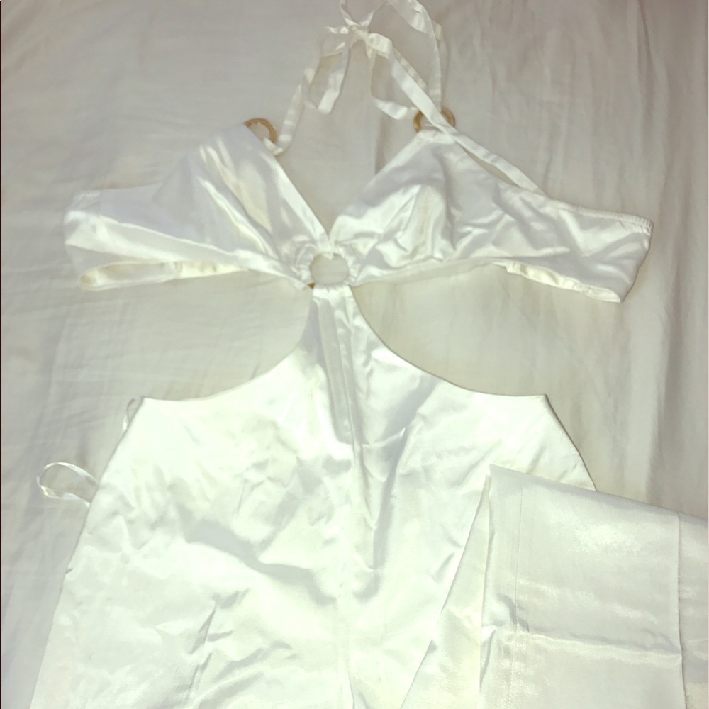Silky White Arden B Cut Out Jumpsuit
