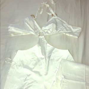 Silky White Arden B Cut Out Jumpsuit