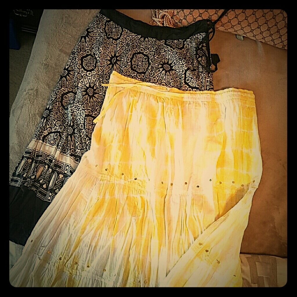 2 boho skirts