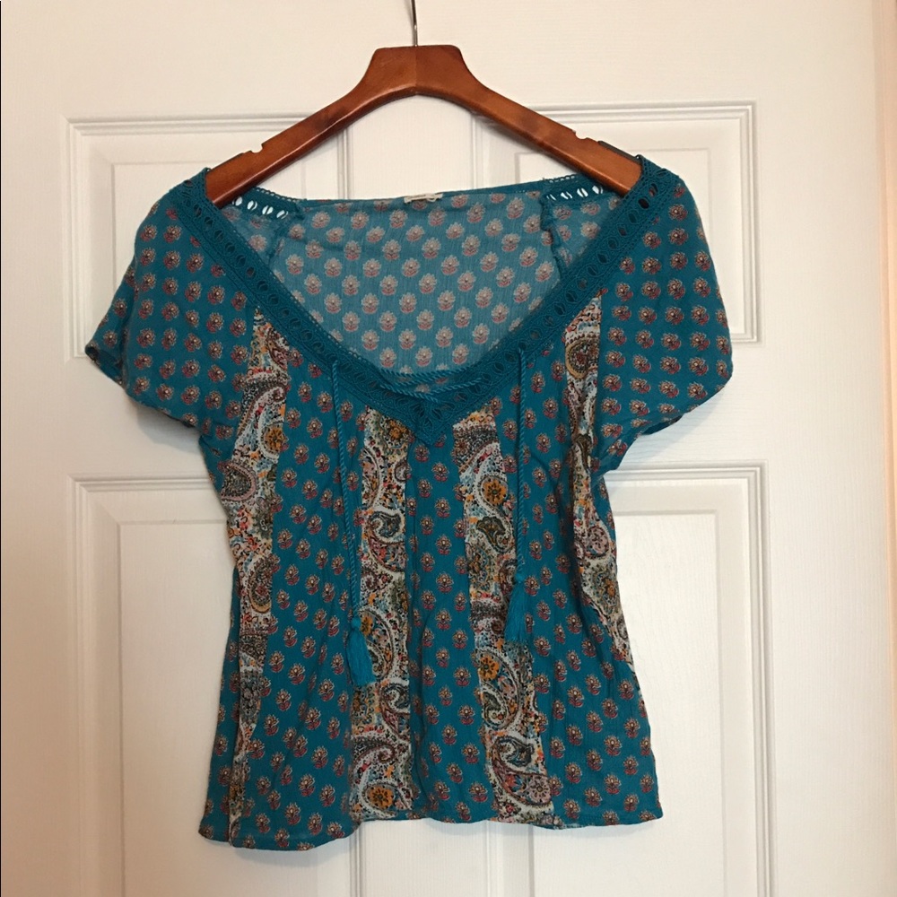 Blouse Top Blue