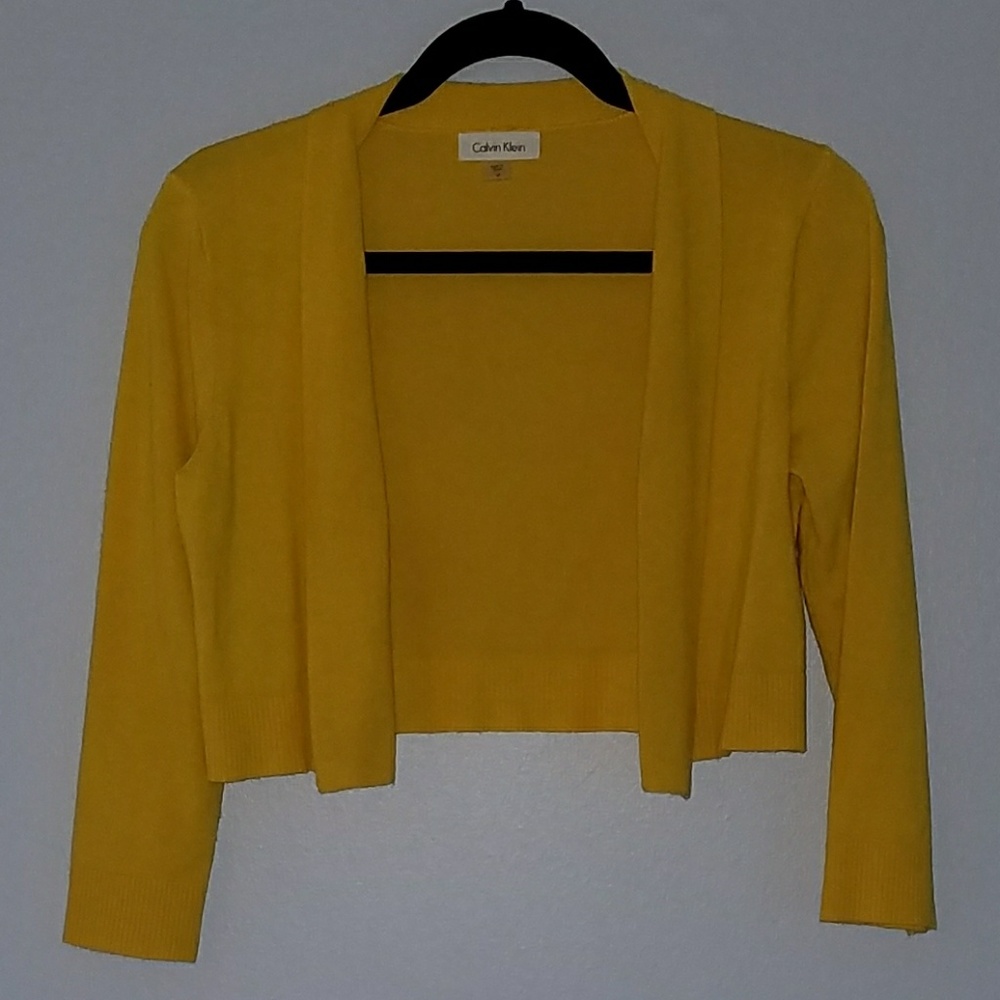 Calvin Klein Canary Knit Shrug Sweater