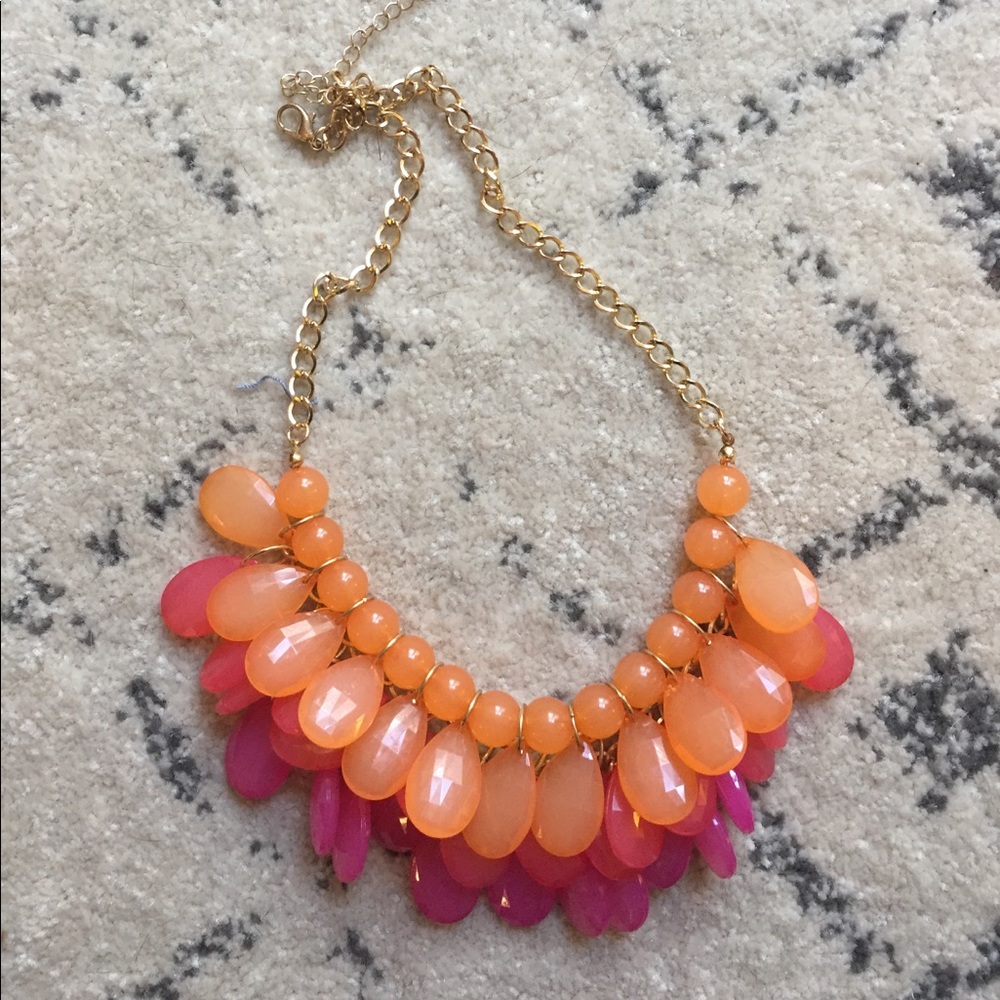 Orange & Pink Statement Necklace