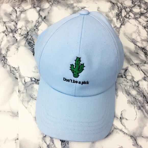 Accessories - Succulent Cactus Aesthetic Blue Dad Cap