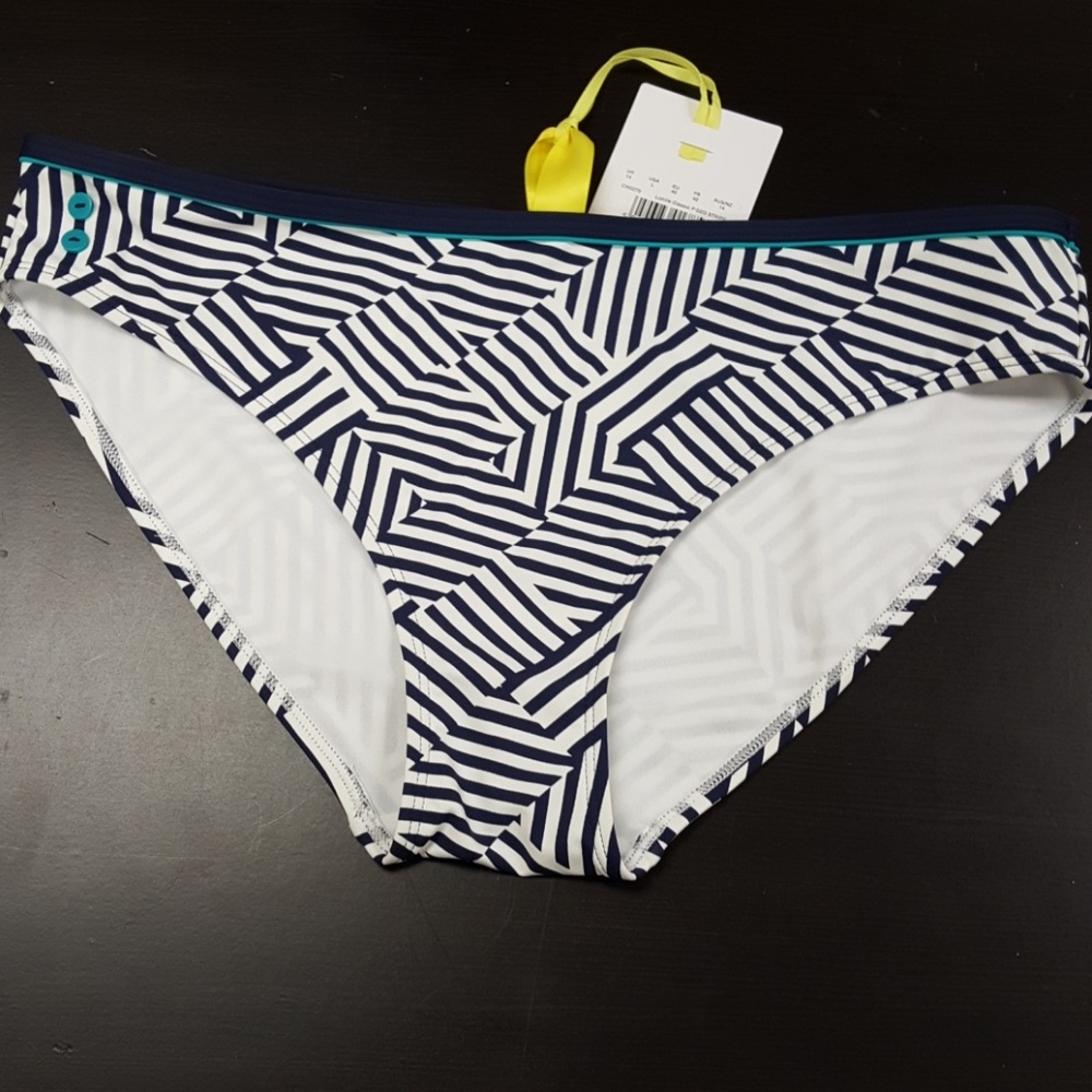 Cleo navy white full coverage swim NWT ALJ303
