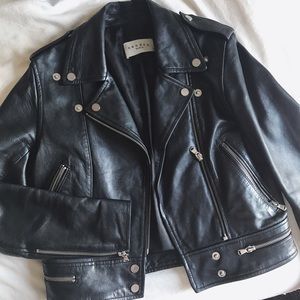 Sandro Classic Leather Jacket