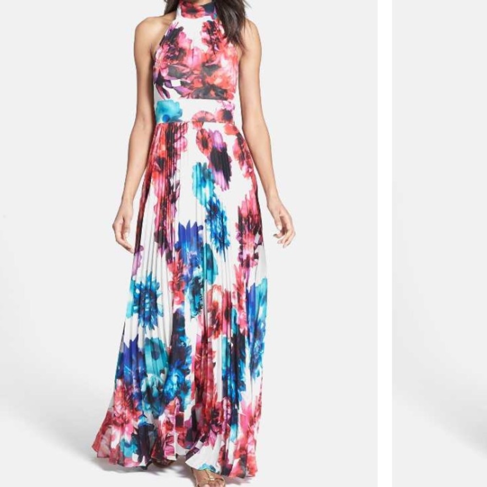 NWT Eliza J Floral Halter Maxi