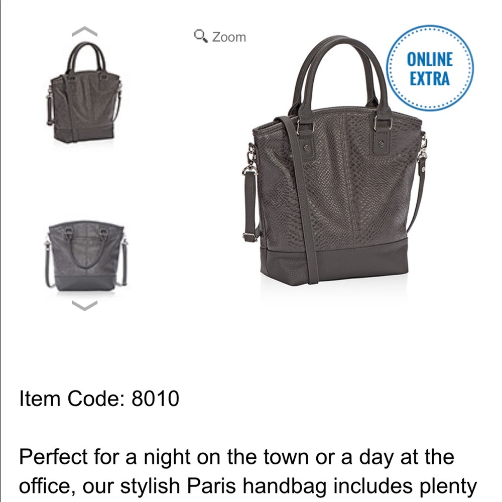 New Jewell purse by 31 inCity Charcoal Snake