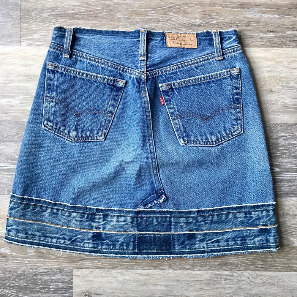 Levi's Vintage Button Fly Jean Skirt - Picture 2 of 8