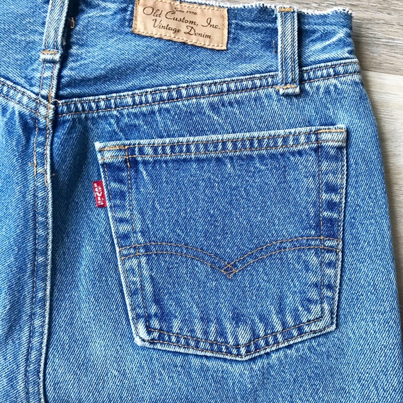 Levi's Vintage Button Fly Jean Skirt - Picture 7 of 8