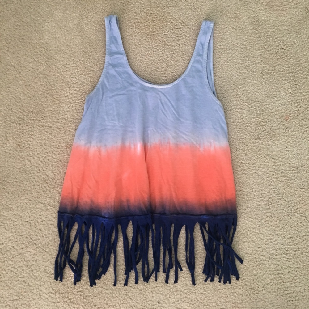 Xhileration fringe tank top!