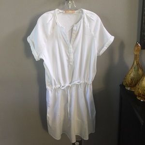 Gender Bias white linen dress