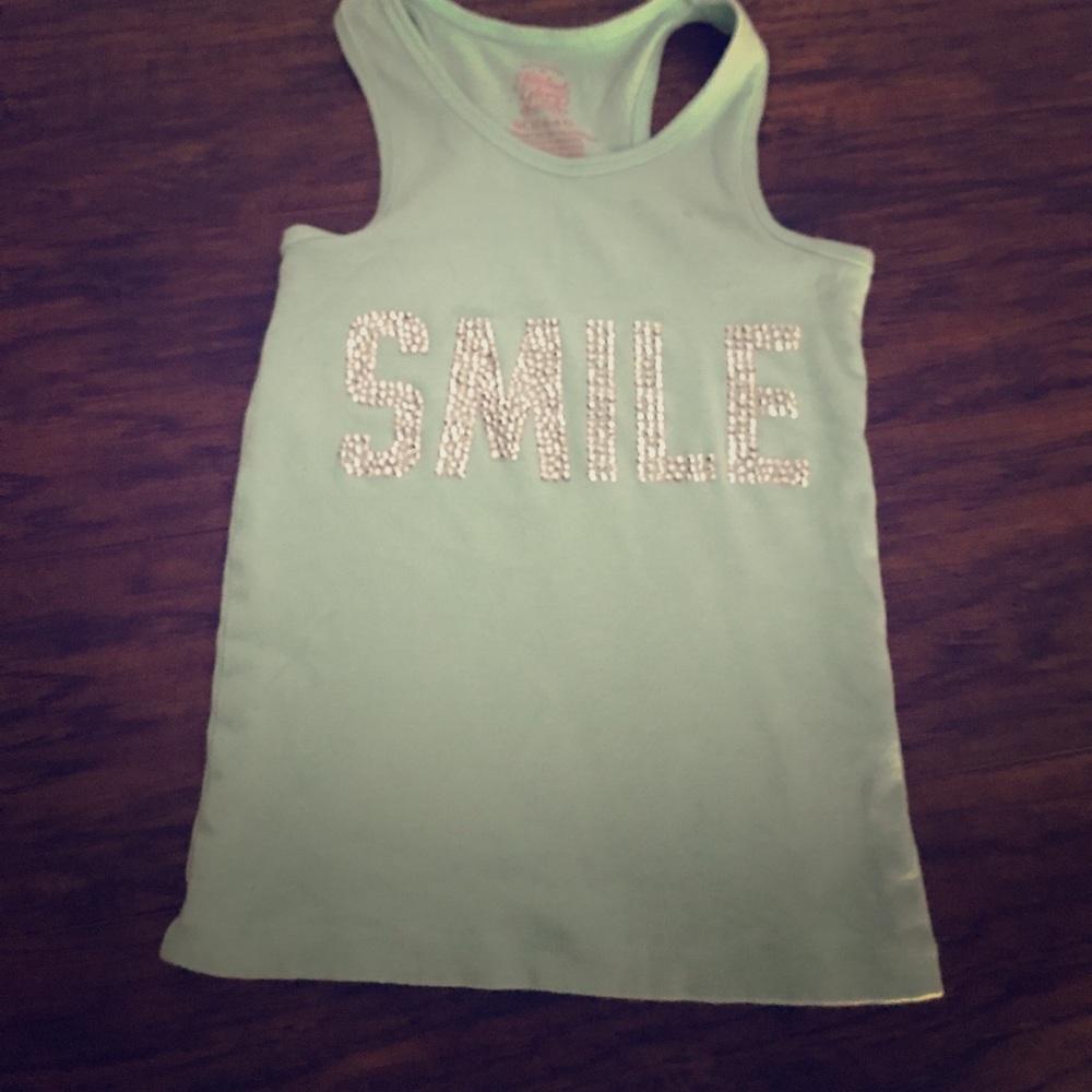 Turquoise smile tank top
