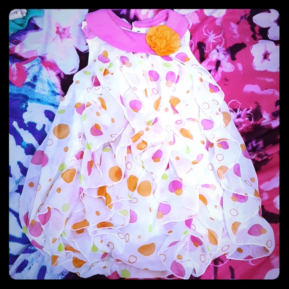 Baby girl onesie/dress polka dots new
