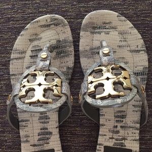 Tory Burch Miller Snake Print Sandals