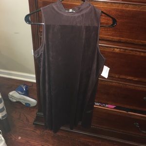 Brown velvet dress