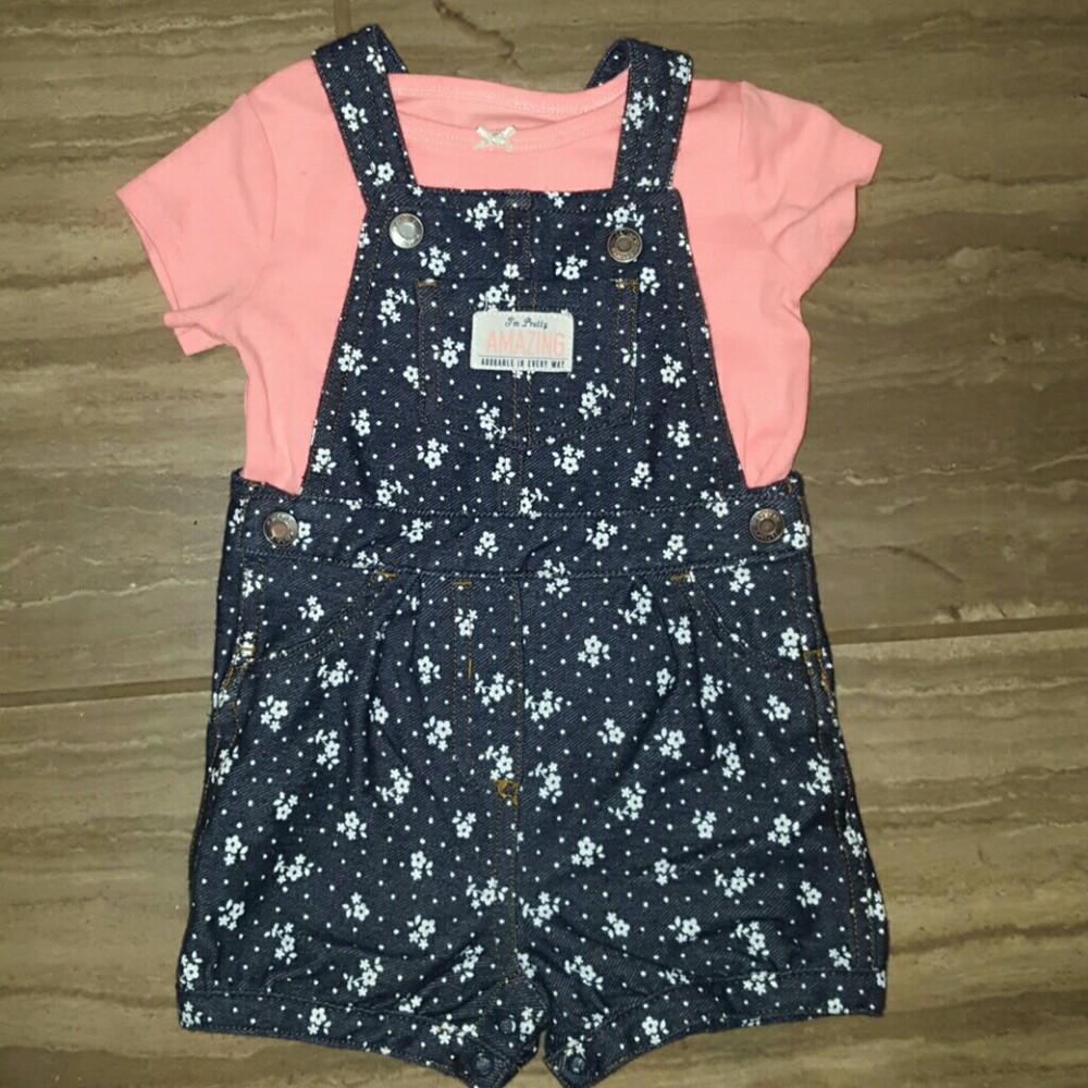 🎀 Fun & Bright, Baby Girl Overall Set! 🎀