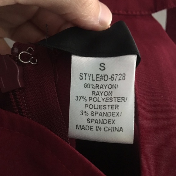 Red Bodycon Dress with Cutouts Size Small - Picture 4 of 4