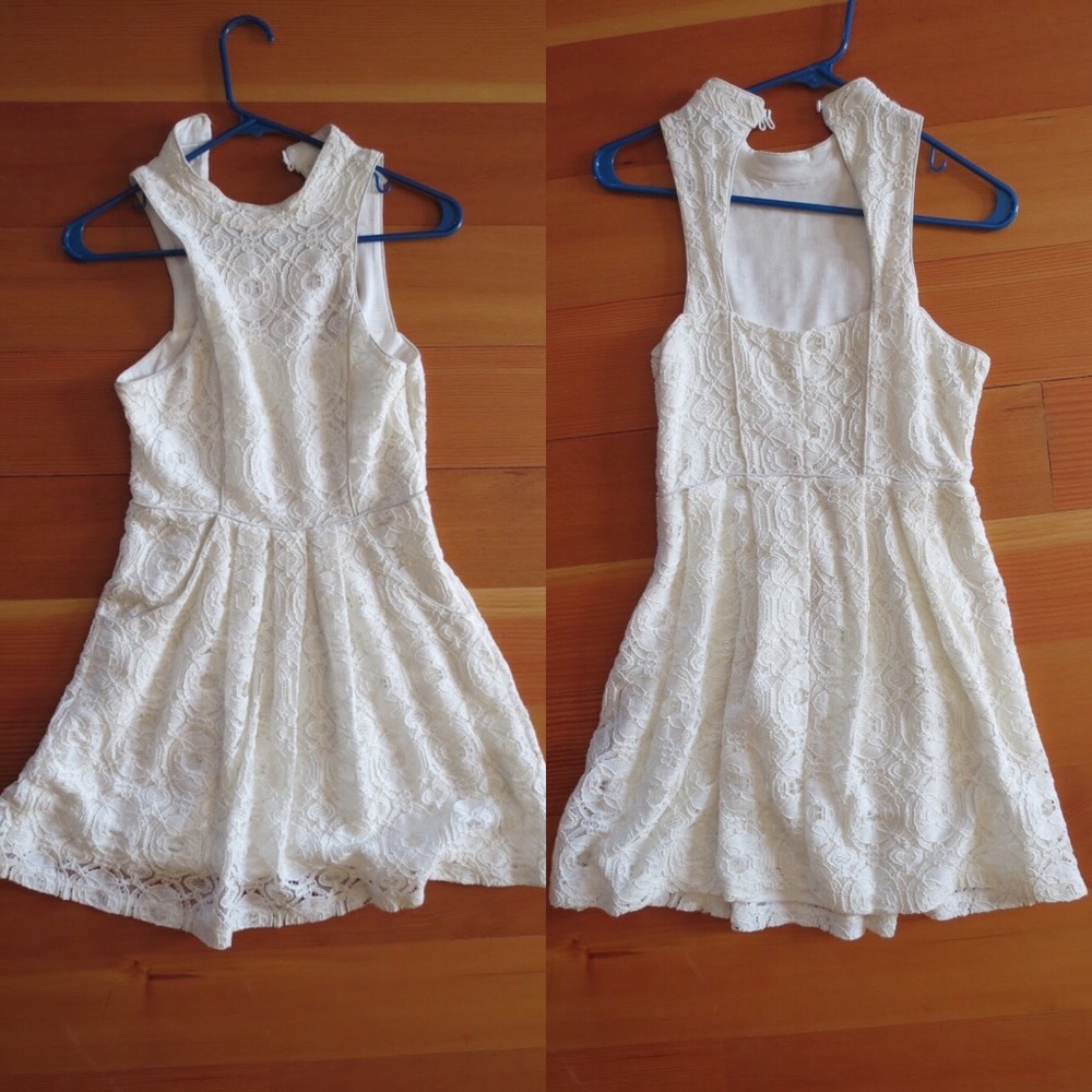 White Crochet Dress