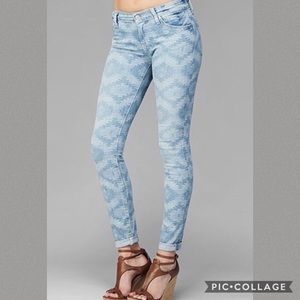 7 For All Mankind Aztec tribal skinny jeans