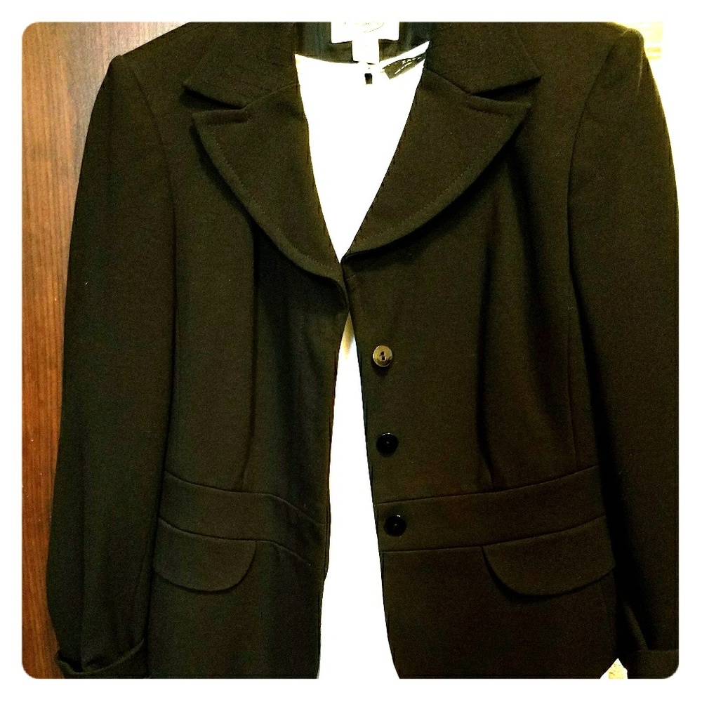 Talbots Petites Black Blazer 2P