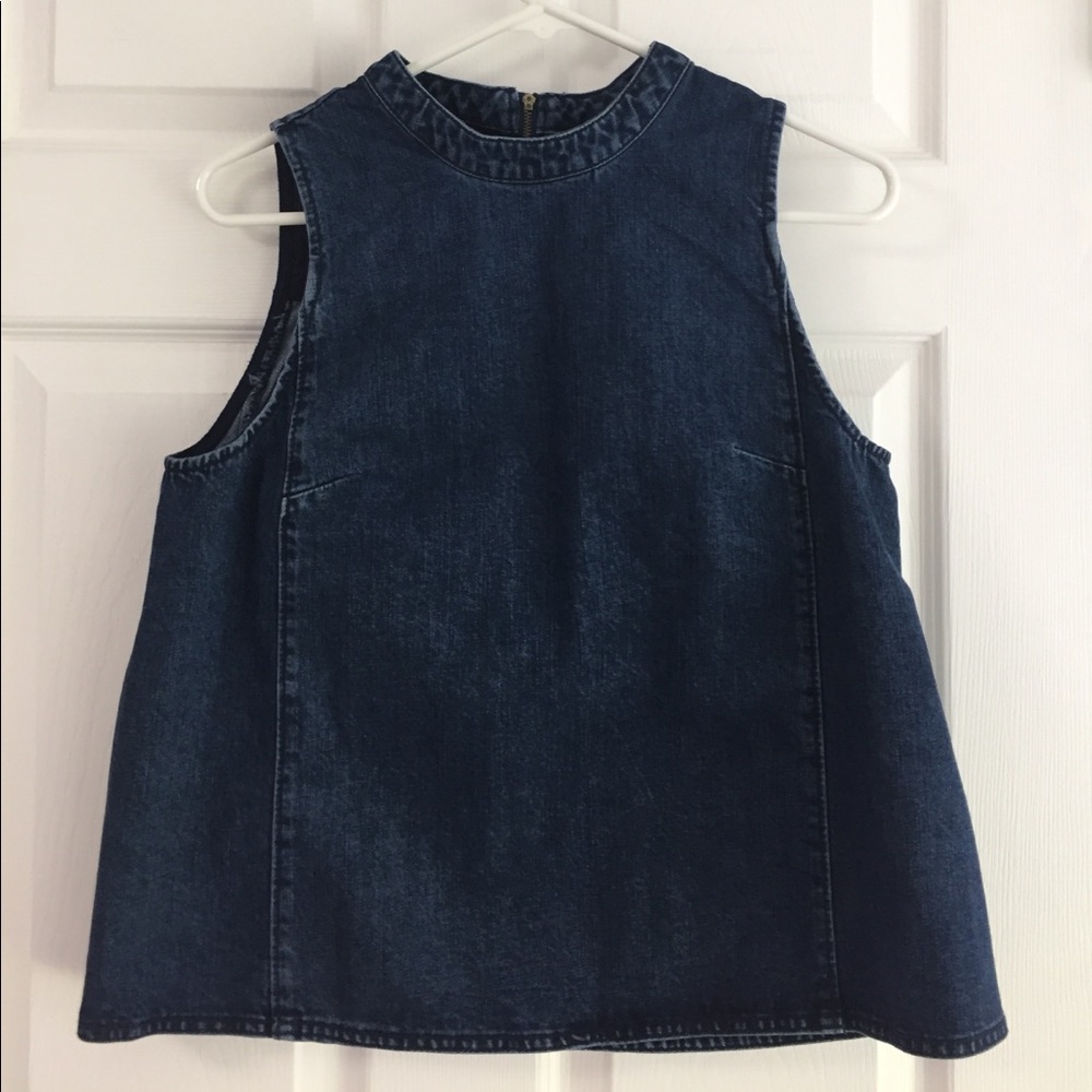 Anthropologie denim swing top 6