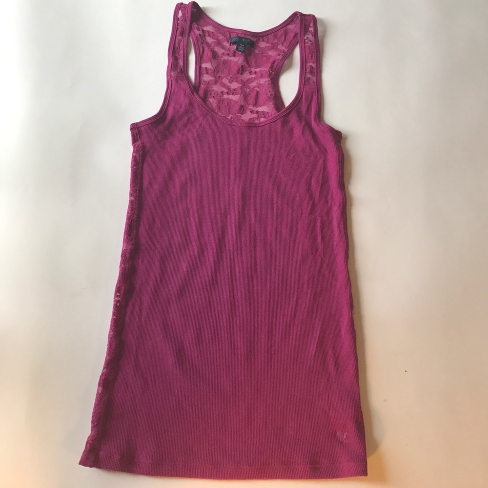 American Eagle tank w/ lacing on backside