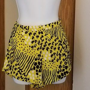 Yellow and Black Vans Shorts