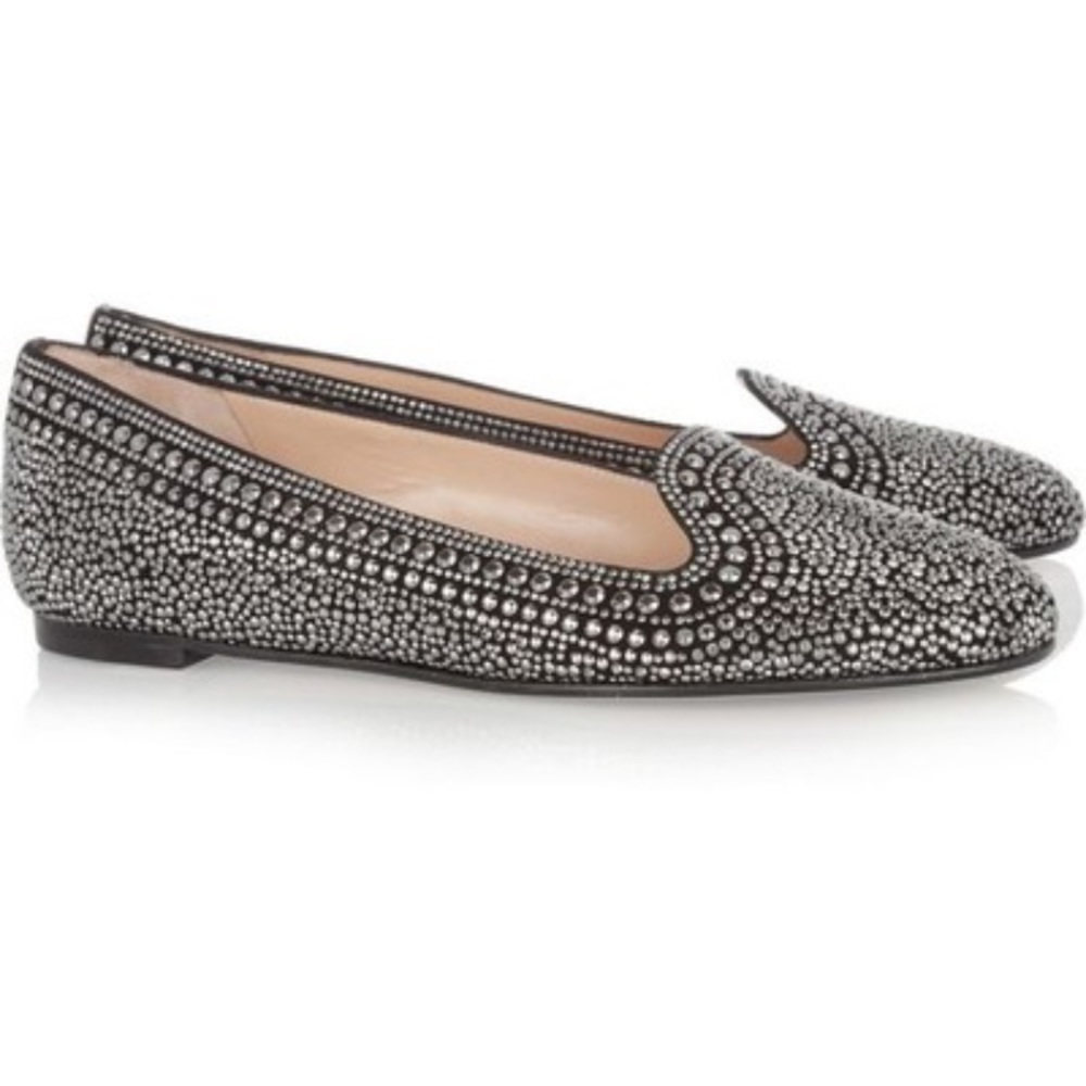 Valentino crystal-studded loafers