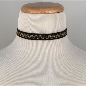 Black and Gold Metallic Choker