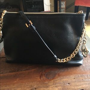 Michael Kors black pebbled leather Crossbody Bag