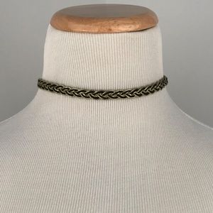Black and Gold Braid Choker