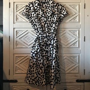 Polka dot button down dress