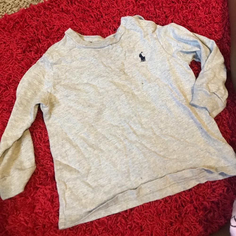 Gray Polo long Sleeve Shirt